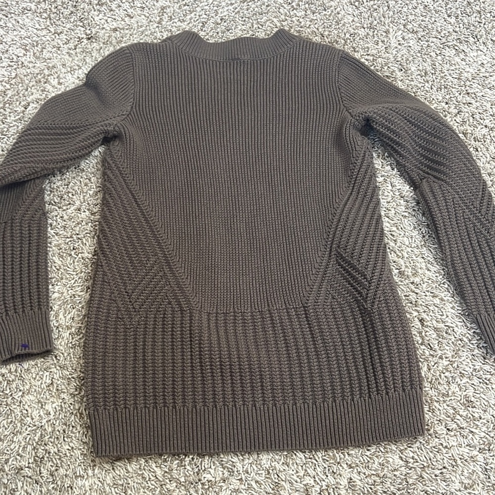 Athleta Sweater Oversized Repreve Teton Woven Knit Brown size XX Small - Picture 9 of 10